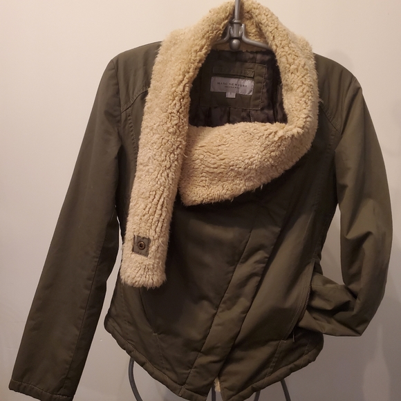 MARC NEW YORK jacket faux fur sherpa collar - Picture 6 of 12
